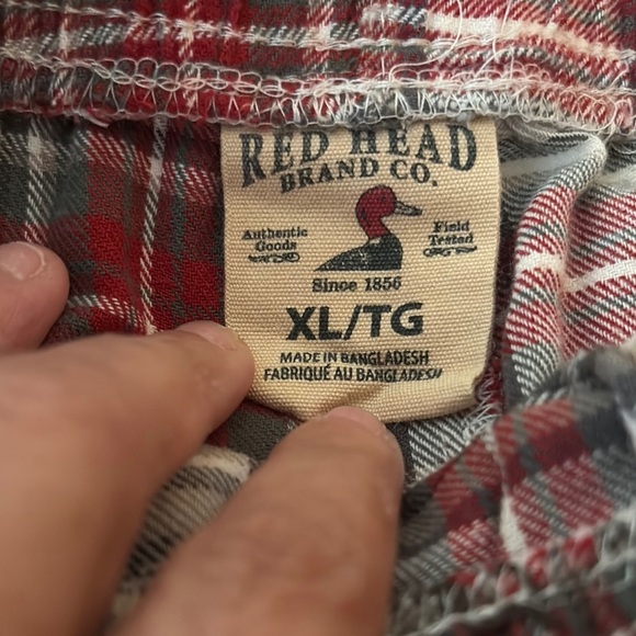 Gently Loved Plaid Lounge Pants by Red Head Brand Co. Unisex - Picture 4 of 9